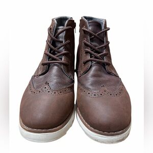 Cat & Jack Boy's Brown Lace-Up Boots